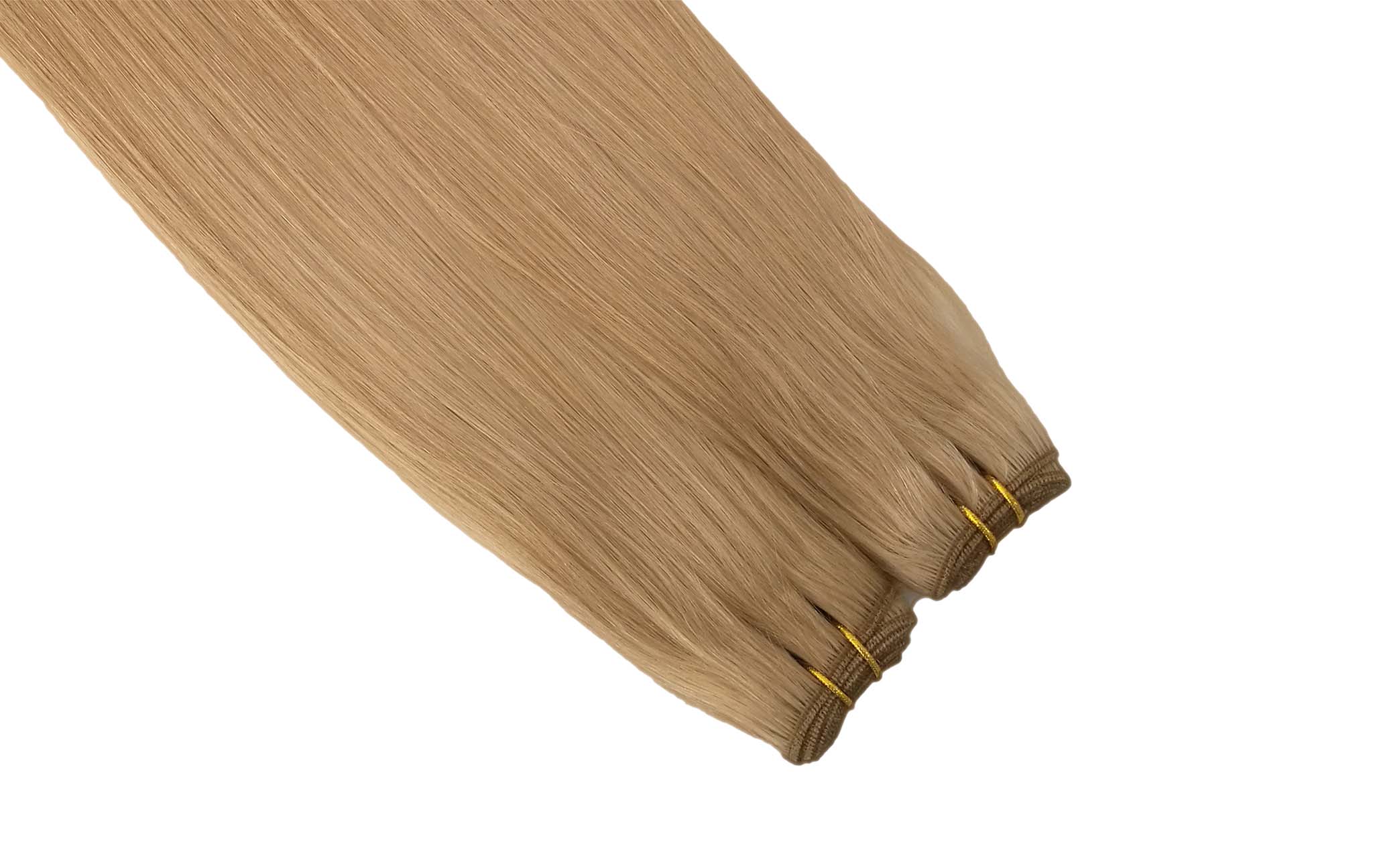 double drawn blonde remy weft hair